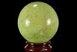 Polished Green Opal Sphere - Madagascar #95861-1